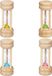 Relaxdays zandloper set - 4-delig - 4 looptijden - 10x4 cm - Glas - Lichtbruin/Transparant