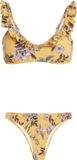 Protest Prtslender bikini cheeky dames - maat L/40 - Tumericyellow - Gebloemd