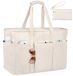 Solidchoice - Grand sac de plage imperméable avec fermeture éclair et compartiment humide pour femmes