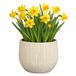 Mica Decorations Plantenpot Pablo Keramiek Wit Glans Ribbels D24 x H22 cm