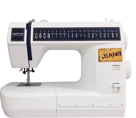 VERITAS JSB21 Jeans Naaimachine - Wit - 14 steken - 50W