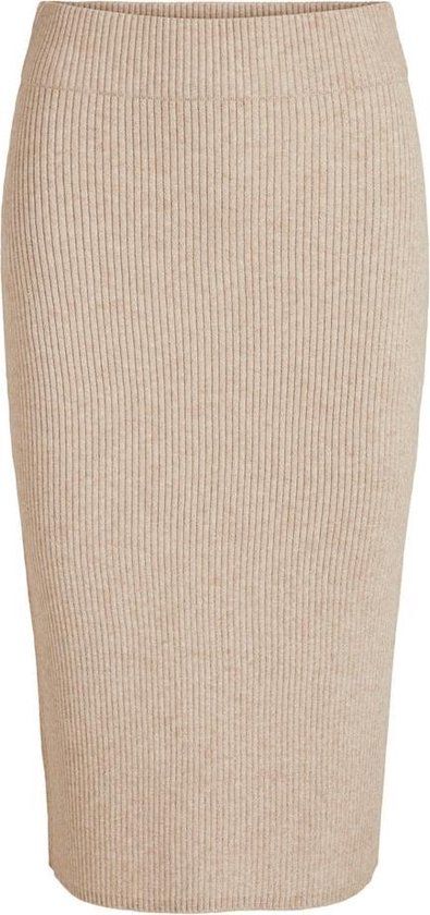 VILA VIRIL Pencil Knit Skirt - Natural Melange - Women's XXL