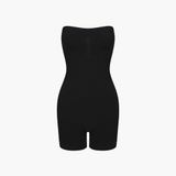 cfab - Strapless bodysuit met corrigerende shapewear en short - Zwart - 3XL