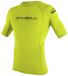 O'Neill Basic Skins Rashguard Manches Courtes Rash Guard Lime Enfants Garçon Polyester
