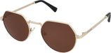 Hawkers Aura zonnebril, bruin, goudkleurig, kunststof, glas, 52 mm