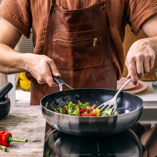 BK Intelligence wok 28 cm inductie pfas-vrij blacksilver