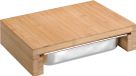 Merkloos Snijplank met Gastronorm 1/2 opvangbak - 27x37 cm - bamboe