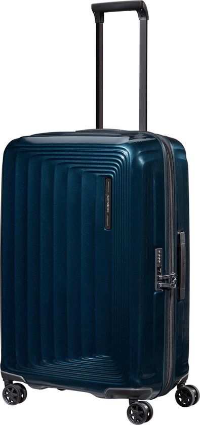 Samsonite Nuon Spinner 69/25 Exp (Medium) Metallic Dark Blue Hardcase Luggage - 86L