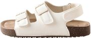 Next - Garçons - Sandales avec assise plantaire amortie, double boucle et coupe large (G) - Blanc