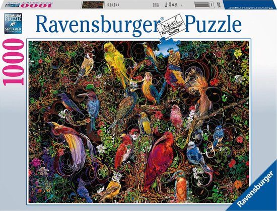 Ravensburger Schitterende vogels Puzzel - 1000 stukjes - 14+