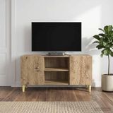 Maison Exclusive - Meuble TV : 102 x 34,5 x 50 cm, en panneau de particules avec un aspect chêne artisanal