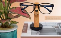 VIPbuy Wan GmbH Handgemaakte Labrador Retriever Vorm Houtsnijwerk Bril Houder voor Zonnebrillen