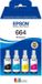 Epson EcoTank 664 multipack, 4 kleuren, originele inktpatronen, C13T664640
