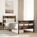 Maison Exclusive - Lit en métal sans matelas, finition chêne fumé, 100x200 cm