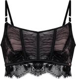 Hunkemöller Dames Lingerie Niet-voorgevormde longline beugel bh Cynthia - Zwart - maat C75