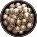 Bellatio Decorations Shoppartners Bv 37x stuks kunststof/plastic kerstballen parel/champagne 6 cm mix - Onbreekbaar - Kerstboomversiering/kerstversiering