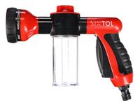 SIXTOL NETTOYAGE AUTO VAPORISATEUR 2 | Pistolet à eau avec réservoir de savon | 8 positions de pulvérisation | Pour voiture, moto, vélo et jardin