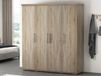 MILMA Armoire MILMA 4 portes 160 cm (armoire) sonoma