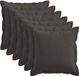 vidaXL - Kussensloop - 6 stuks - Donkergrijs - 30 x 30 cm