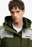 Superdry - Colour Block Windbreaker Jas met Capuchon - Heren - XXL - Rifle Green