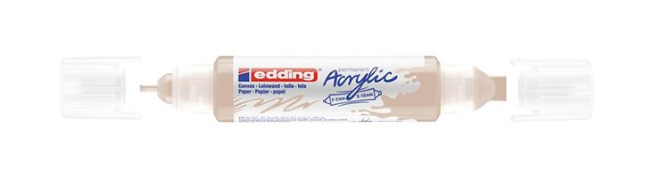 Edding Acryl 3D Double Liner - 5400-255 - wit, beige