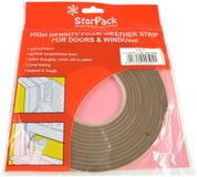 Merriway BH00898 7 x 4 mm x 5 m zelfklevende tochtstopper van schuim, bruin/wit, 4 stuks