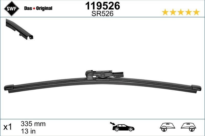 SWF Ruitenwisser ORIGINAL VISIOFLEX REAR