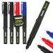 Tracer 2.0 Ultra Fine Tip Zwarte Permanente Marker Pennen x 4