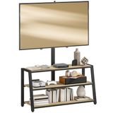 Homcom TV-meubel 108x41x135cm Spaanplaat Natuurlijk Hout