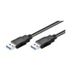 MicroConnect USB 3.0, M/M, 2 m USB-kabel, USB-A, zwart