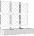 vidaXL Plantenbak - 3 stuks - Wit - 120 x 40 x 125,5 cm - Staal