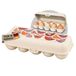 Koziol EGGS TO GO 10 boîte à œufs, boîte de rangement à clip pour réfrigérateur, boîte de rangement pour œufs en plastique (10 œufs, amande)
