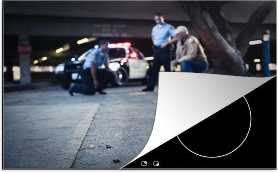 KitchenYeah® Inductie beschermer 77x51 cm - Politie op plaats delict - Inductie beschermer