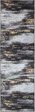 vidaXL - Runner Tapijt - LESAKA - Zwart en Goud - 50 x 400 cm