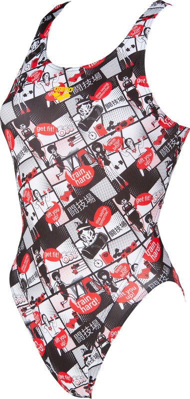 Arena Comics Race Swim Tech L One Piece Swimsuit Women - red/multi - 3468336250006