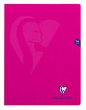 Clairefontaine 313361C Pak met 10 Geniete Schriften Mimesys Roze - 24x32 cm - 96 Pagina's Grote Ruitjes - Wit Papier 90 g - Polypro Omslag