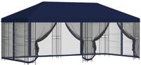 vidaXL Paviljoen met zijwanden, 6 x 3 meter, blauw, polyester en staal