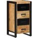 Armoire à tiroirs - meuble de rangement avec tiroir 40x40x75 cm bois de manguier massif brut 503148