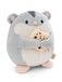 NICI Hamster Shai Pluche dier 16 cm met koekje in geschenkdoos 11 x 12 x 6,5 cm grijs - knuffeldier, schattig pluche speelgoed om te knuffelen en te spelen, een geweldig cadeau-idee - 61150