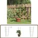 vidaXL Plantensteunen - 5 stuks - met 3 ringen - 60 cm - staal - groen