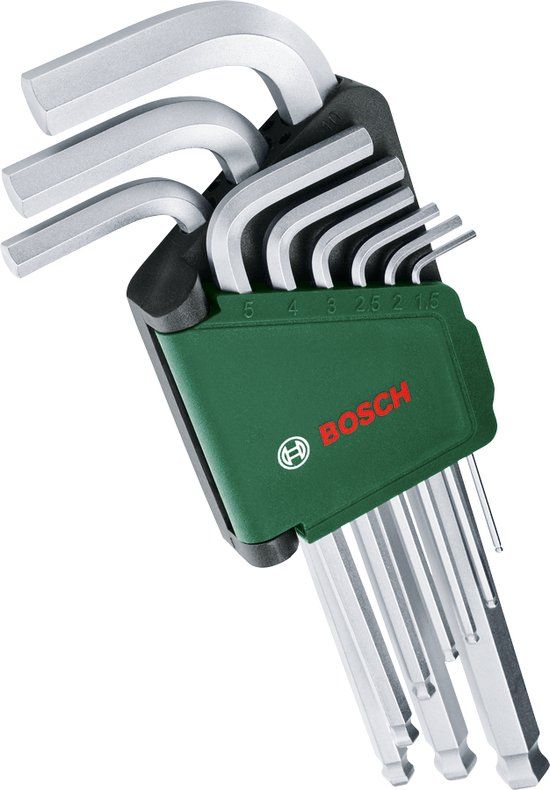 Bosch Inbussleutelset - 9-delig - HEX - 1.5-10mm