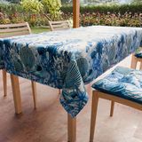 PETTI Artigiani Italiani - Tafelkleed, vuilafstotend, vierkant, 180 x 180 cm, keukentafelkleed, koraal, blauw, X8-zits (180 x 180 cm), 100% Made in Italy