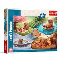 Trefl - Quatre Saisons avec Capybaras - 300 Pièces - Puzzle d'animaux colorés, Divertissement créatif, Plaisir pour Enfants à partir de 8 ans