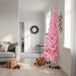 Prolenta Maison Exclusive - Kunstkerstboom, half, met standaard, roze, 240 cm, PVC