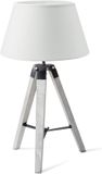 Home Sweet Home Tafellamp Largo - Hout vintage wit - 56 cm - E27