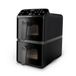 Philips Airfryer Serie 4000 10L VerticalDuo - dubbele mand, RapidAir, gesynchroniseerd koken, 2 maaltijden tegelijk, 45% ruimtebesparing, PFAS-vrije keramische coating, kookramen (NA460/00)