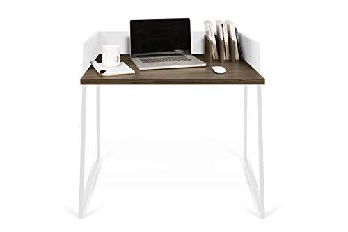 TemaHome Volga bureau hout walnoot en wit, 90 x 60 x 88 cm