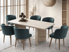 LOFI Table de salle à manger rectangulaire 180 cm travertin