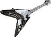 KRÜGER Rock gitaar - opblaasbaar - 100 cm - zwart/wit - verkleed accessoires volwassenen
