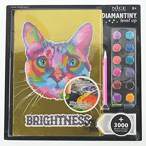 DIAMANTINY Level Up – pop – mooie groep Creative Art, Diamond Painting kit, maak de mozaïek kat